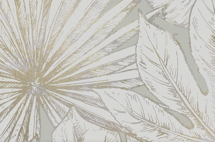 Mural - Sunlit Palms Sage (Per Sqm)