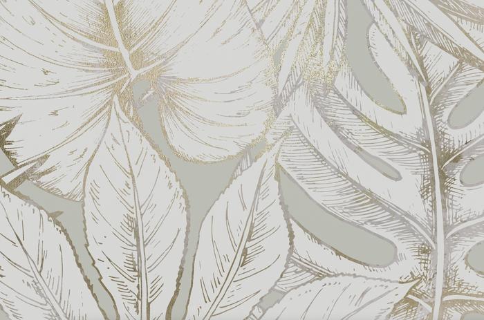 Mural - Sunlit Palms Sage (Per Sqm)