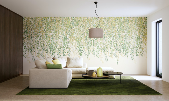 Mural - Cascading Willow Parchment (3.5m x 2.8m)