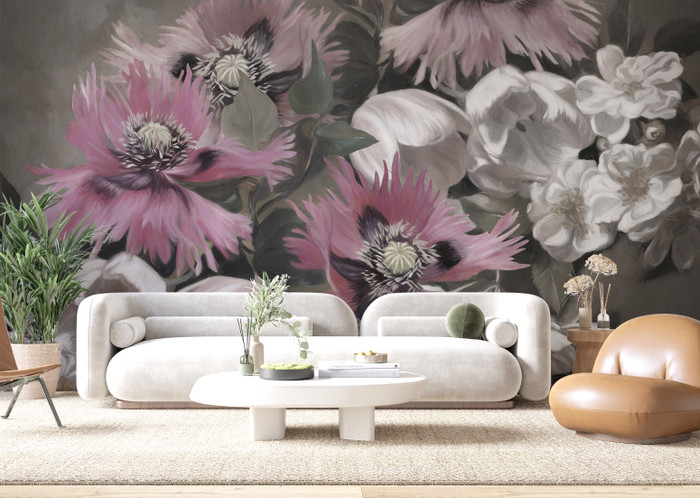 Mural - Poppies & Tulips (Per Sqm)