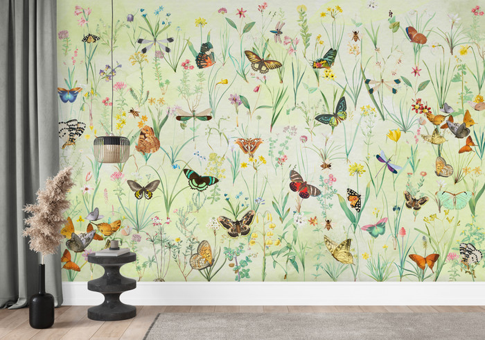 Mural - Herbs & Butterflies (Per Sqm)