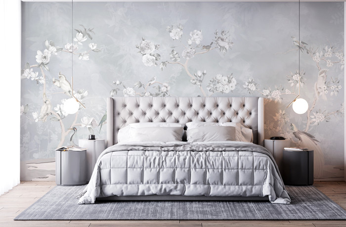 Mural - White Garden (Per Sqm)