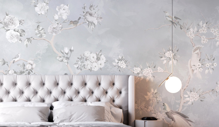 Mural - White Garden (Per Sqm)