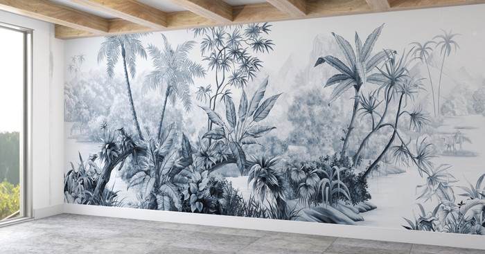 Mural - Jungle Dream Blue (Per Sqm)