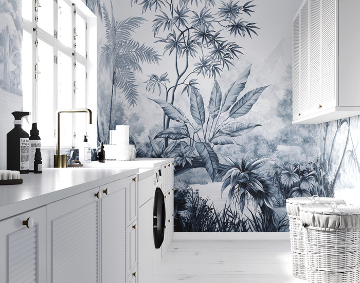 Mural - Jungle Dream Blue (Per Sqm)