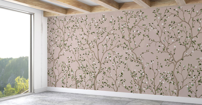 Mural - Cotton Trees Blush (Per Sqm)