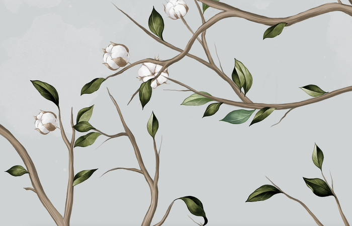 Mural - Cotton Trees Sky (Per Sqm)