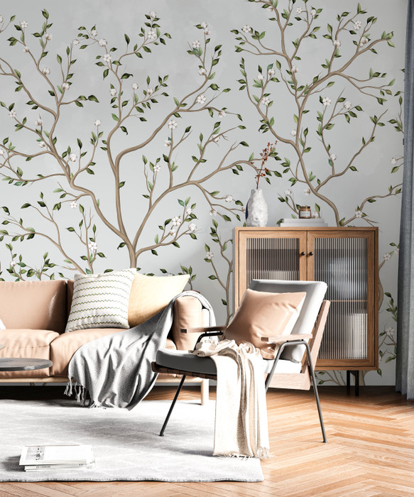 Mural - Cotton Trees Sky (Per Sqm)