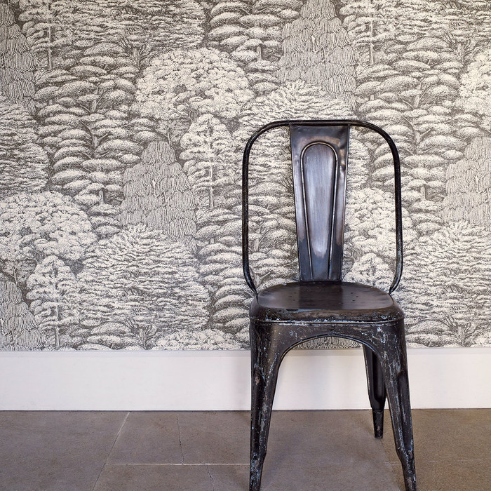 Woodland Toile - Ivory / Charcoal