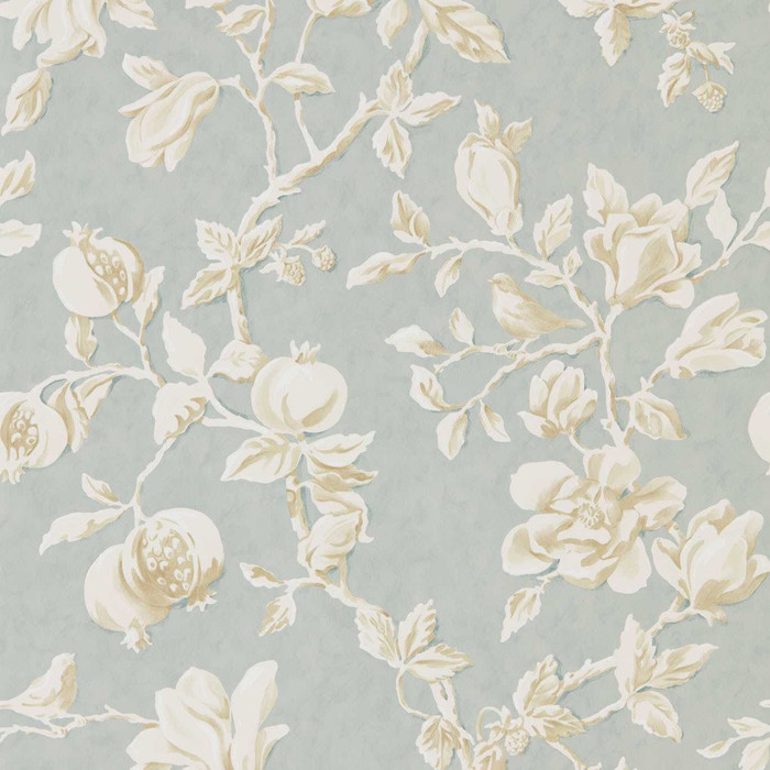 Magnolia And Pomegranate - Grey / Parchment