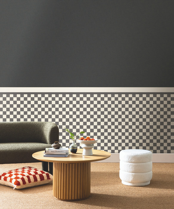 Vinyl Linen Metallic - Gold / Black