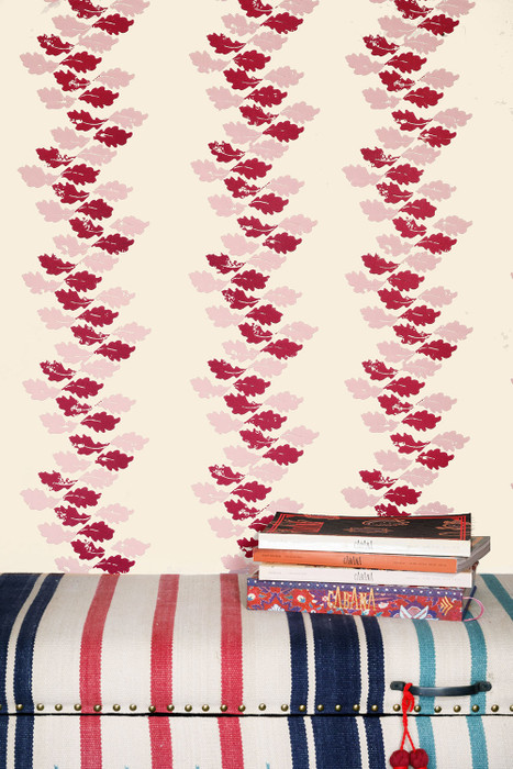 Oak Leaves - Red / Pink