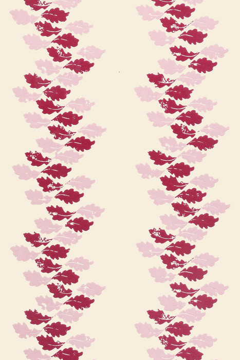 Oak Leaves - Red / Pink