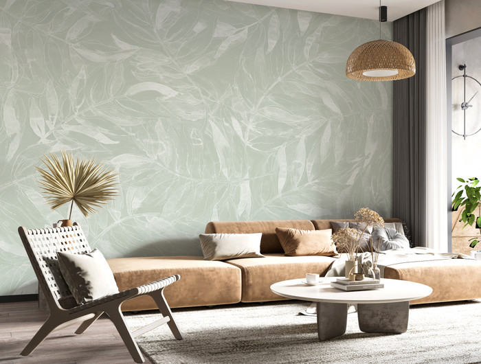 Mural - Leaf Trail Sage (Per Sqm)