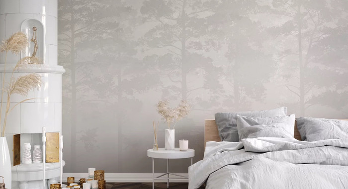 Mural - Misty Pine Grey (Per Sqm)