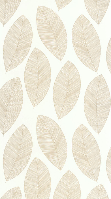 Graphic Leaves - White / Gold