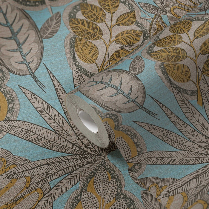 Graphic Leaf - Blue / Yellow