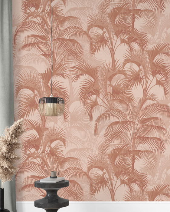 Mural - Tropical Palms Terracotta (Per Sqm)
