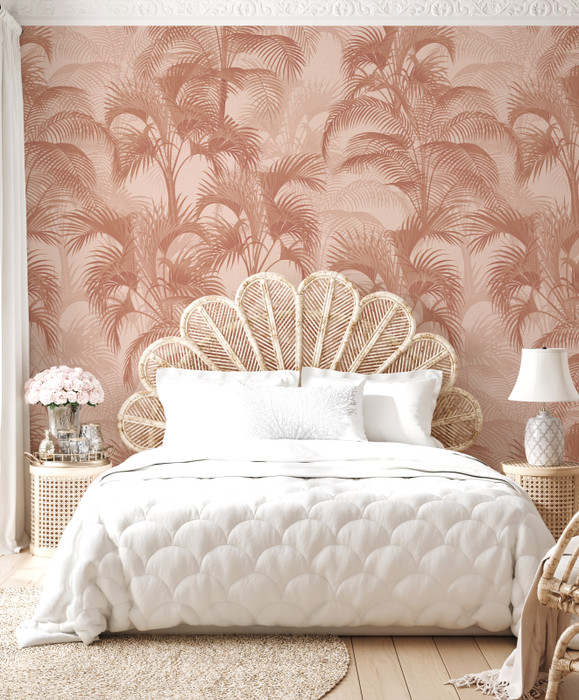 Mural - Tropical Palms Terracotta (Per Sqm)