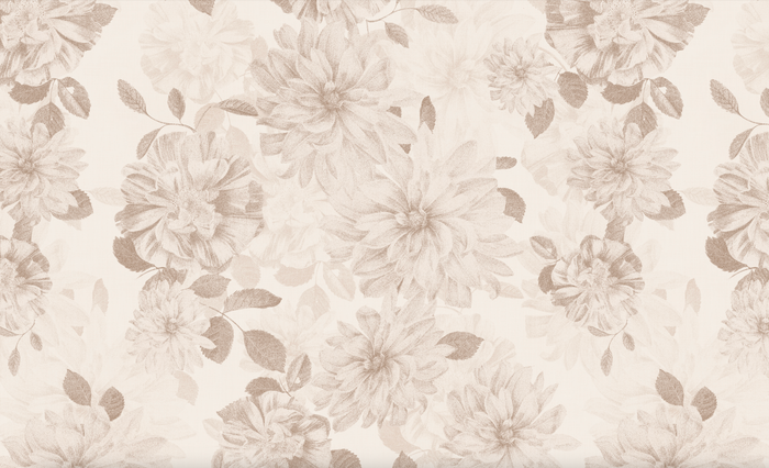 Mural - Vintage Florals Nude (Per Sqm)