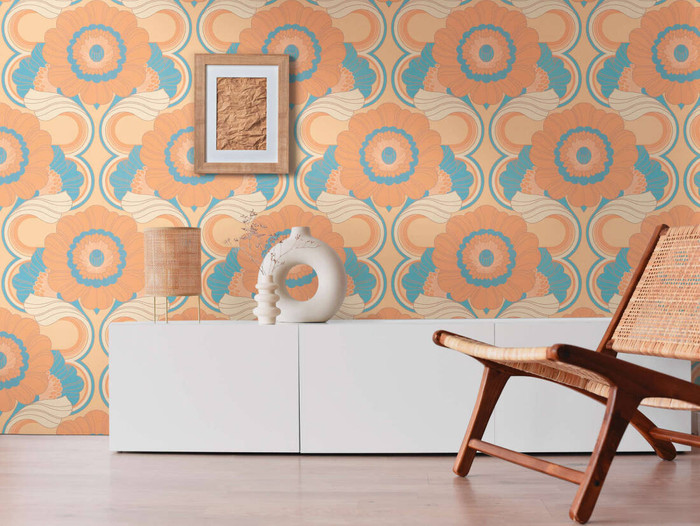 Retro Chic - Orange / Aqua