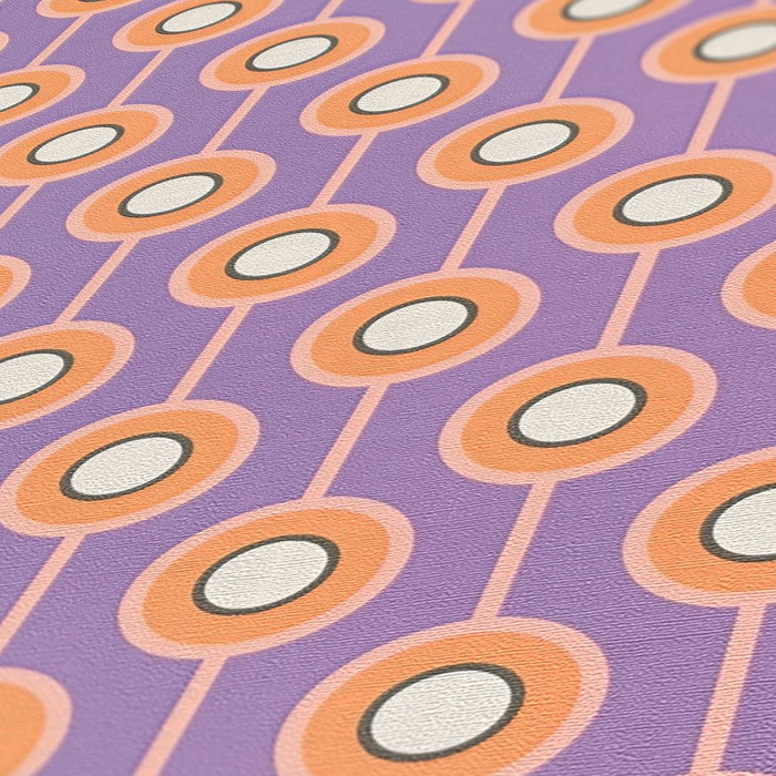 Retro Dots - Purple / Orange