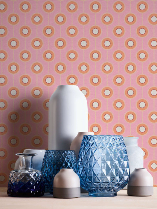 Retro Dots - Pink / Orange