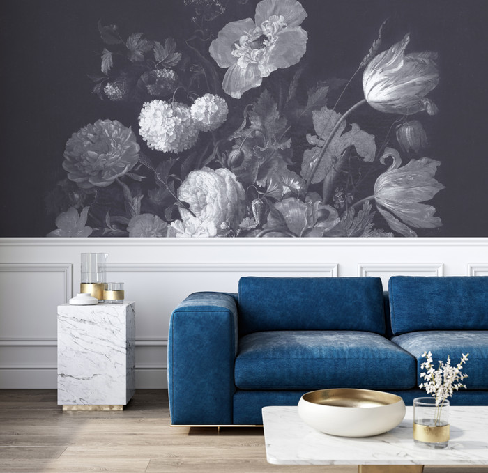 Mural - Baroque Floral Old Navy (Per Sqm)