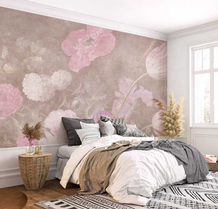 Mural - Baroque Floral Pink (Per Sqm)