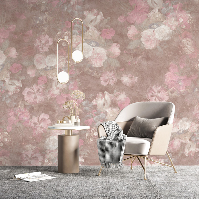 Mural - Bloomery Floral Pink (Per Sqm)