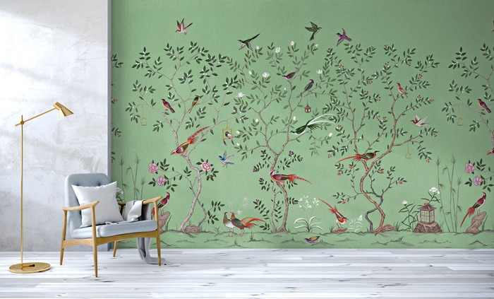 Mural - Birds of the South Green (Per Sqm)