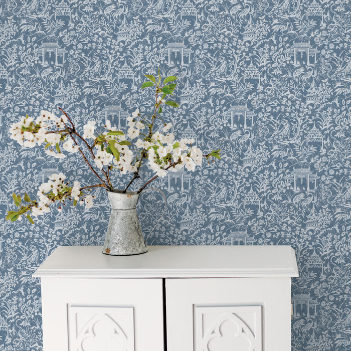 Oriental Toile - Dark Blue