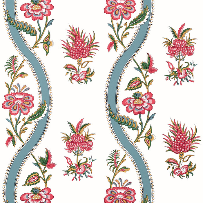 Ribbon Floral - Raspberry / Teal