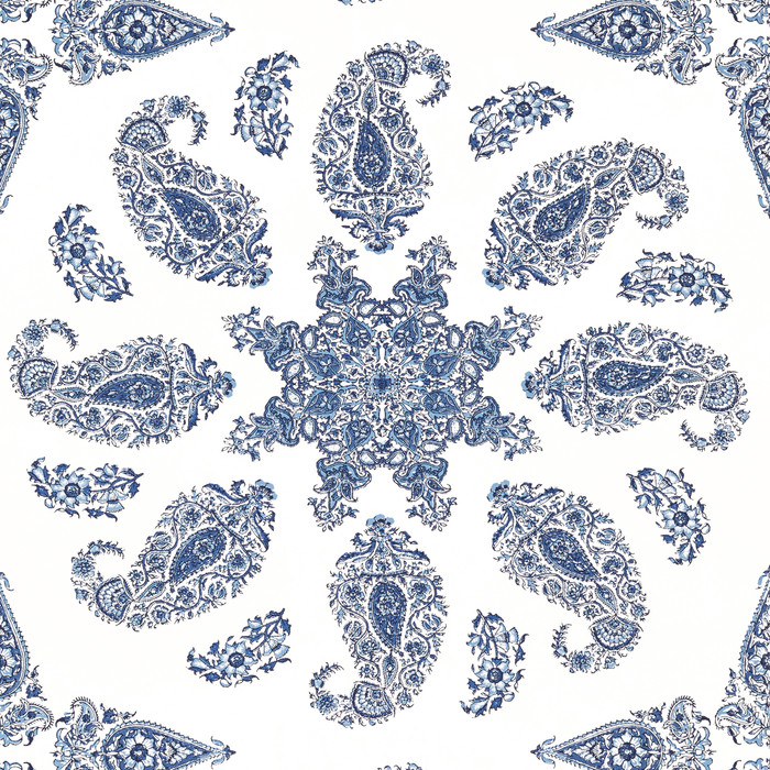 East India - Blue / White