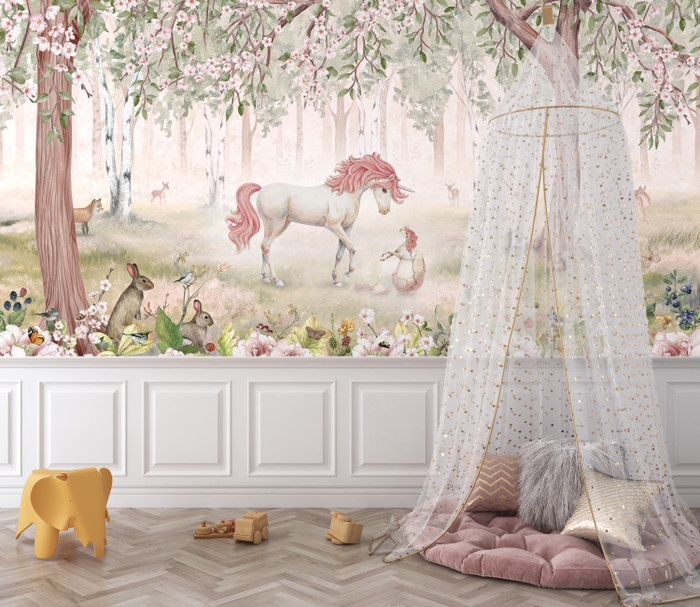 Mural - Unicorn Forest Green (Per Sqm)