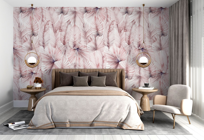 Mural - Pink Palms  (Per Sqm)