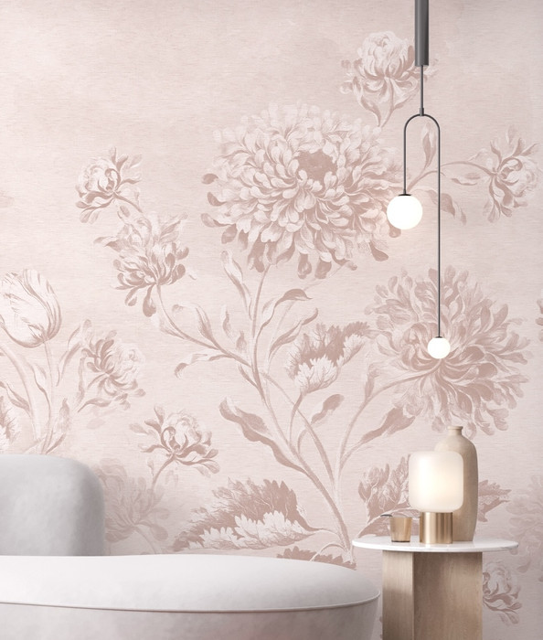 Mural - Elouise Chalk Blush (Per Sqm)