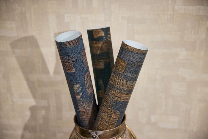 Hessian Weave - Brown / Blue