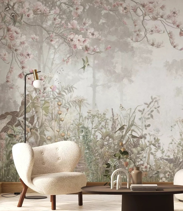 Mural - Sparkling Garden Beige (Per Sqm)