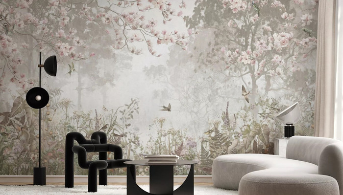 Mural - Sparkling Garden Beige (Per Sqm)