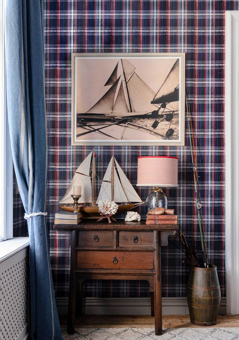 Seaport Plaid - Navy