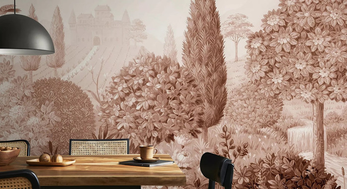 Mural - Tuscan Splendour Red (Per Sqm)