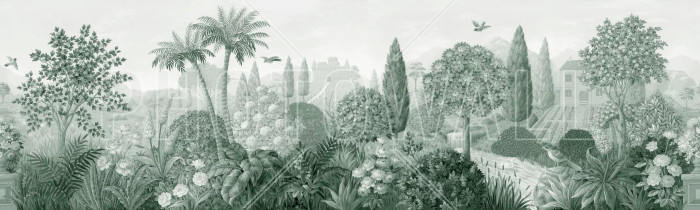 Mural - Tuscan Splendour Green (Per Sqm)