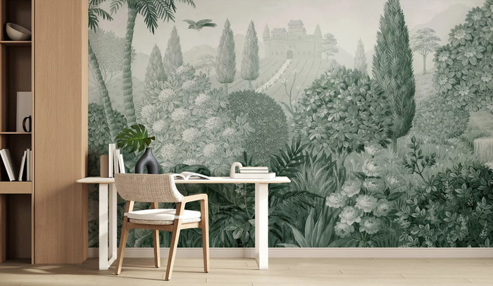 Mural - Tuscan Splendour Green (Per Sqm)