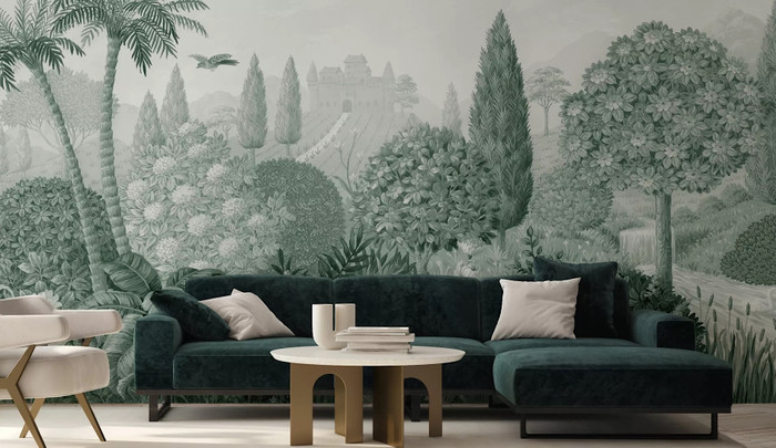 Mural - Tuscan Splendour Green (Per Sqm)