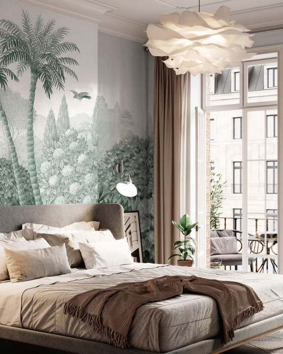 Mural - Tuscan Splendour Green (Per Sqm)