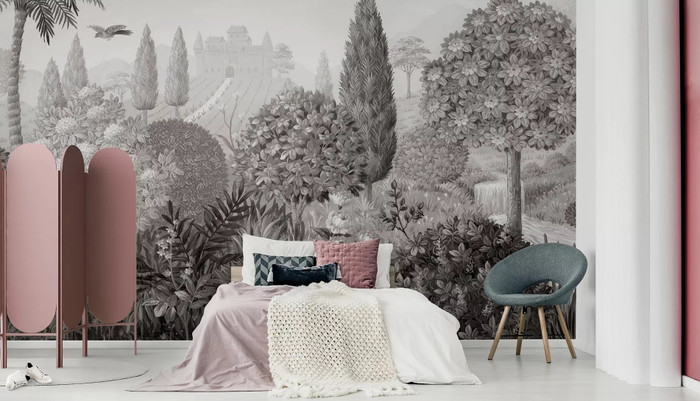 Mural - Tuscan Splendour BW (Per Sqm)