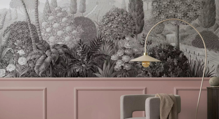 Mural - Tuscan Splendour BW (Per Sqm)