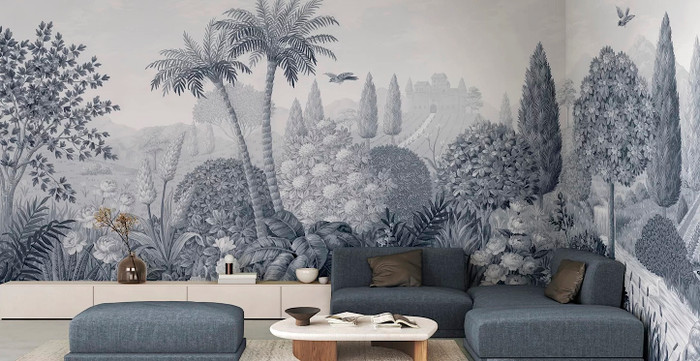 Mural - Tuscan Splendour Blue (Per Sqm)