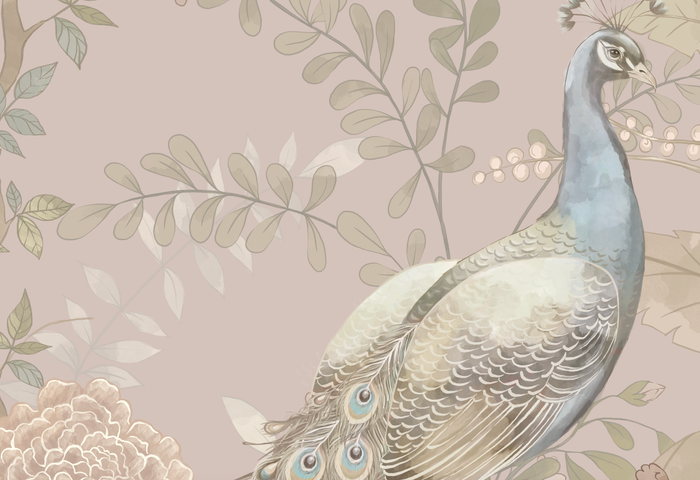 Mural - Graceful Gardens Blush (Per Sqm)